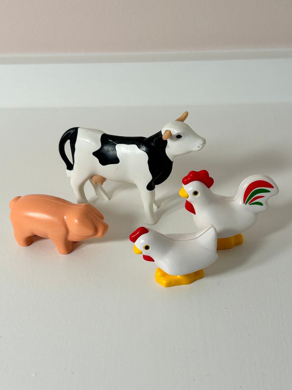 Vintage Playmobil 1.2.3 Fun on the Farm - Set of 4 Toy Animals
